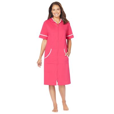 Plus Size Women's Short French Terry Robe by Dream...