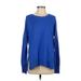 Avia Sweatshirt: Blue Solid Tops - Women's Size 4