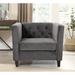 Arm Chair - Willa Arlo™ Interiors Rubio Velvet Flare Arm Chair Wood/Velvet in Gray | 30.32 H x 30.31 W x 33.07 D in | Wayfair