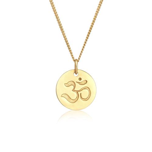 Halskette Om Mantra Yoga Symbol 925 Silber Elli Gold