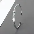 Buyee-Bracelet ethnique en argent regardé 925 pour femme motif de poisson exquis bracelet simple