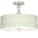 Oval Tempo Giclee 16" Wide Semi-Flush Ceiling Light