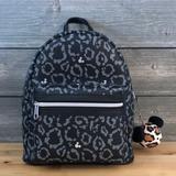 Disney Bags | Disney’s Animal Kingdom Hidden Mickey Leopard Print Mini-Backpack. | Color: Black/Silver | Size: Os