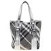 Burberry Bags | Authentic Vintage Burberry Silver Beat Check Nylon Victoria Tote | Color: Gray/Silver | Size: 10.24”L 11.82”H