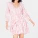 Free People Dresses | Free People Rebecca Floral Ruffled Dress Bubblegum | Color: Pink/White | Size: Xs