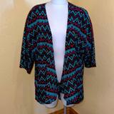 Lularoe Sweaters | Lularoe, Southwest Kimono Size L | Color: Green/Pink | Size: L