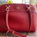 Coach Bags | Coach Large Leather Shoulder Or Crossbody Bag- Price Drop | Color: Red | Size: Os