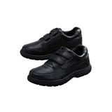 Men's Double Adjustable Strap Comfort Walking Shoe by KingSize in Black (Size 12 M)