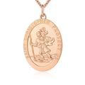 St Christopher Necklace Rose Gold St Christopher for Men Saint Christopher Necklace for Men Women,Saint Christopher Medal Necklace Rose Gold St Christopher Necklace St Christopher Surf Necklace