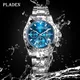 PLADEN – nouvelle montre de luxe pour hommes en acier inoxydable chronographe Sport lumineux