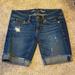 American Eagle Outfitters Shorts | American Eagle Ae 00 Distressed Stretch Bermuda Shorts | Color: Blue | Size: 00