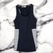 Athleta Tops | Athleta Navy White Striped Mesh Racerback Tank Top | Color: Blue/White | Size: S