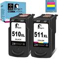 Penguin PG-510XL CL-511XL Black and Colour for Canon 510 XL 511 XL 512 513 Compatible with iP2700 MP270 MP280 MP480 MX350 MX420 MP490 MP230 MP495 Printer Ink Cartridge Replacement Sticky Notes pack