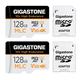 [10x High Endurance] Gigastone Industrial 128GB 2-Pack MLC Micro SD Card, 4K Video Recording, Security Cam, Dash Cam, Surveillance Compatible 100MB/s, U3 C10, with Adapter [5-Yrs Free Data Recovery]