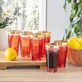 Lorren Home Trends 6 Glass Assorted Glassware Set Glass in Red | 5.5 H x 3 W in | Wayfair 9471