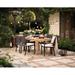 Lark Manor™ Anautica Rectangular 6 - Person 63" Long Outdoor Dining Set w/ Cushions Wood/Teak in Brown | 30 H x 63 W x 35 D in | Wayfair