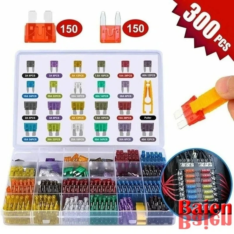 Kit de fusibles à lame de fusible de voiture, lame de camion automatique, insurance du fusible, assurance des lumières au xénon, accessoires automobiles