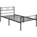 Yaheetech Graceful Scroll Metal-Framed Bed Iron Twin Bed Foundation