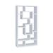 10-Shelf Rectangular Bookcase in White