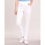 Blair DenimEase Flat-Waist Pull-On Jeans - White - 18P - Petite