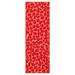 Orange/Red 288 x 24 x 0.5 in Area Rug - Everly Quinn Animal Print Half Round Area-Cheetah Big Cat Nylon | 288 H x 24 W x 0.5 D in | Wayfair