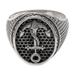 Pirate's Perch,'Men's Sterling Silver Signet Ring with Nautical Motif'