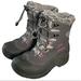 Columbia Shoes | Columbia Girls Gray Lace Up Waterproof Faux Fur Lined Snow Boots Size 1 | Color: Gray/Purple | Size: 1g