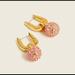 J. Crew Jewelry | Pav Ball Huggie Hoop Earrings, New | Color: Gold/Pink | Size: Os