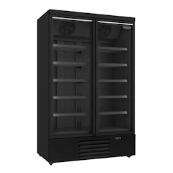 Combisteel Tiefkühlschrank 2 Glastüren Schwarz Jde-1000F Bl Image