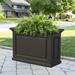 Mayne Inc. Nantucket Resin Trough Planter w/ Water Reservoir Resin/Plastic in Brown | 24 H x 36 W x 16 D in | Wayfair 4847-ES