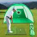 HOME CASA 7’ W X 4.6’H X 4’D Indoor Use Golf Training Net, Golf Practice Net w/ Golf Net Bag Plastic in Green | 55.2 H x 84 W x 48 D in | Wayfair