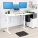 Mount-It Height Adjustable Hand Crank Sit-Stand Desk Frame w/Extra-Wide Tabletop | Multiple Colors Wood/Metal in White | 39 W x 17 D in | Wayfair