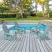 Rosecliff Heights Insani Adirondack Chair Plastic/Resin in Blue | 36.6 H x 29.1 W x 33.9 D in | Wayfair 1F1DE41D8D2F44A09F4E52FF2768E4C4