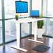 Mount-It Height Adjustable Hand Crank Sit-Stand Desk Frame w/Extra-Wide Tabletop | Multiple Colors Wood/Metal in White | 39 W x 17 D in | Wayfair