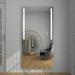 Latitude Run® Modern Amber Series Frameless Lighted Beveled Bathroom/Vanity Mirror in White | 36 H x 24 W x 1.1 D in | Wayfair