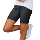 Under Armour Women's Heatgear Armour Bike Short (Size S) Black-White, Polyester,Elastine