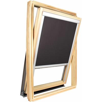 Schwarzes Verdunkelungsrollo für Roto ® Dachfenster - 5/7 - Fensterscheibe B 40 cm x H 63,5 cm