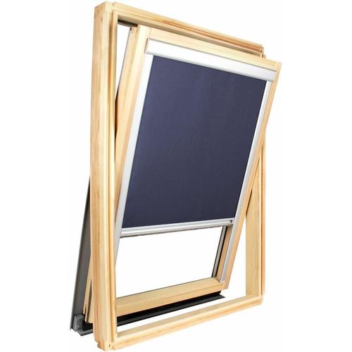 Blaues Verdunkelungsrollo für Roto ® Dachfenster - 11/11 - Fensterscheibe: b 100 cm x h 103,5 cm