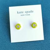 Kate Spade Jewelry | Kate Spade Candy Drops Gold Round Stud Earrings New | Color: Gold/Green/Yellow | Size: Os