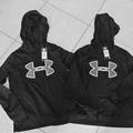 Under Armour Tops | 2 Under Armor Embroidered Hoodies Women's Sm | Color: Black/Gray | Size: S