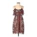 Converse x OPI Casual Dress - Mini Scoop Neck Sleeveless: Burgundy Dresses - Women's Size X-Small