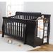 Sorelle Princeton 4-in-1 Convertible Crib & Changer Wood in Brown | 44 H x 72 W x 26.25 D in | Wayfair 1105-E