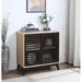 Wade Logan® Bandiero Console Table In Oak & Espresso Wood/Metal in Brown | 30 H x 30 W x 16 D in | Wayfair 4181573C8990460BAADC7DEE01AB3F5B