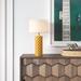 Wade Logan® Acein Geometric Table Lamp Ceramic/Metal/Fabric in Yellow | 19.69 H x 11.02 W x 11.02 D in | Wayfair 9C13EF2A267B441CA0BC40D169333865