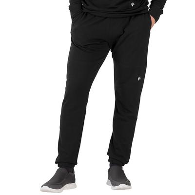 Vevo Active Men's French Terry Pant (Size L) Black, Cotton,Polyester