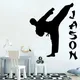 Autocollant mural personnalisable avec nom karaté Taekwondo salle de karaté pour garçons activité