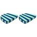 19" x 17" Multicolor Stripe Outdoor Seat Cushion with Welt (Set of 2) - 17'' L x 18.5'' W x 4'' H