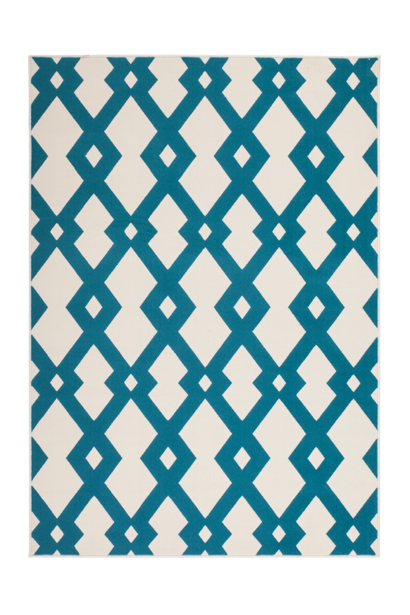 Kayoom Oriola 100 Elfenbein / Türkis 160cm x 230cm Image