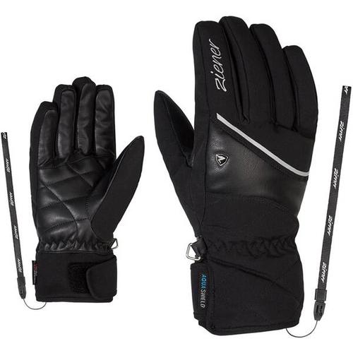 ZIENER Damen Handschuhe KAIKA AS(R) AW lady glove, Größe 8,5 in Schwarz