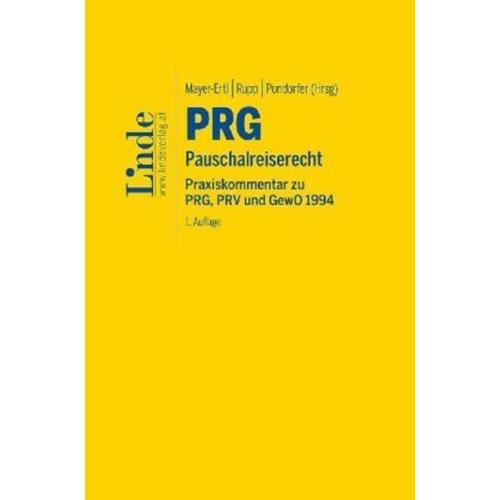 PRG | Pauschalreisegesetz - Katharina Mayer-Ertl, Lisa Rupp, Viola Pondorfer, Gebunden